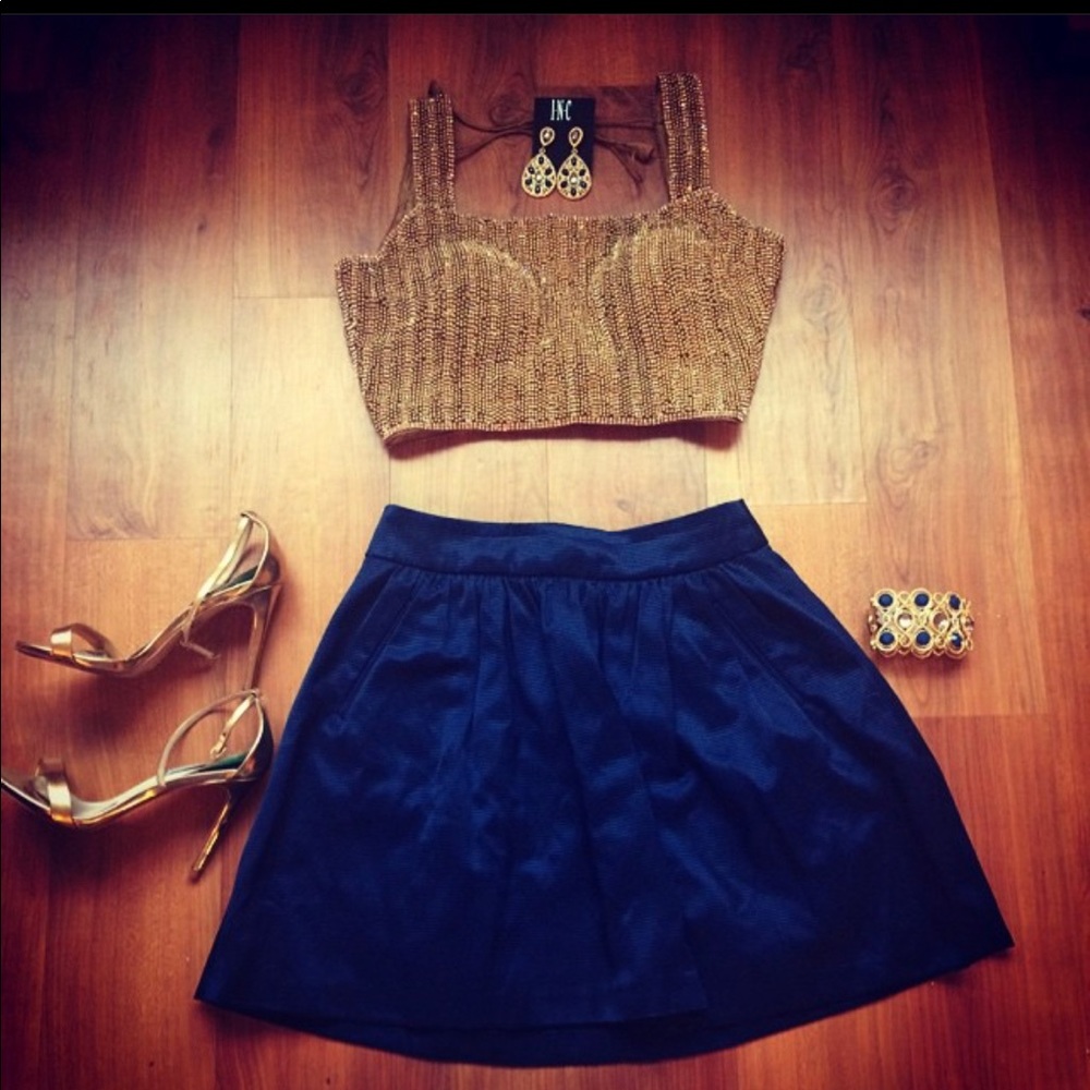 Blue Flare Skirt